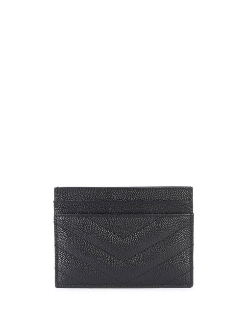 Portacarte di credito con logo SAINT LAURENT | 423291BOW021000